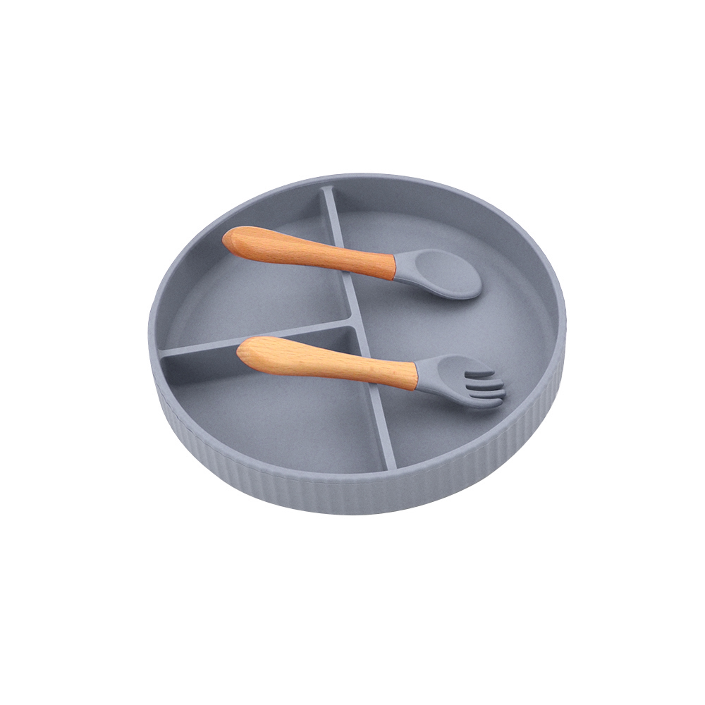 Set de cuchara, tenedor y plato Feedy Gris - Imagen 7
