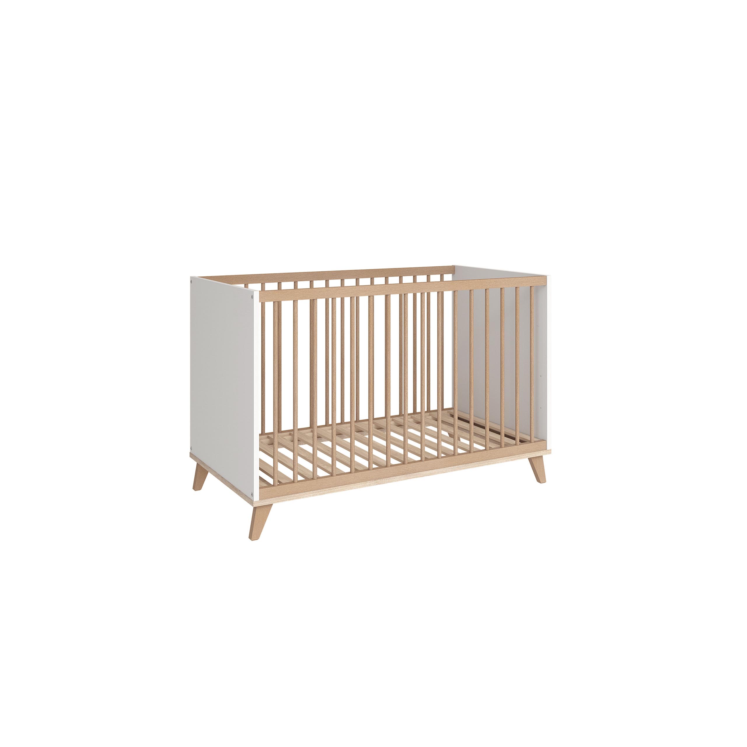 Cuna 120x60 Flip White & Oak