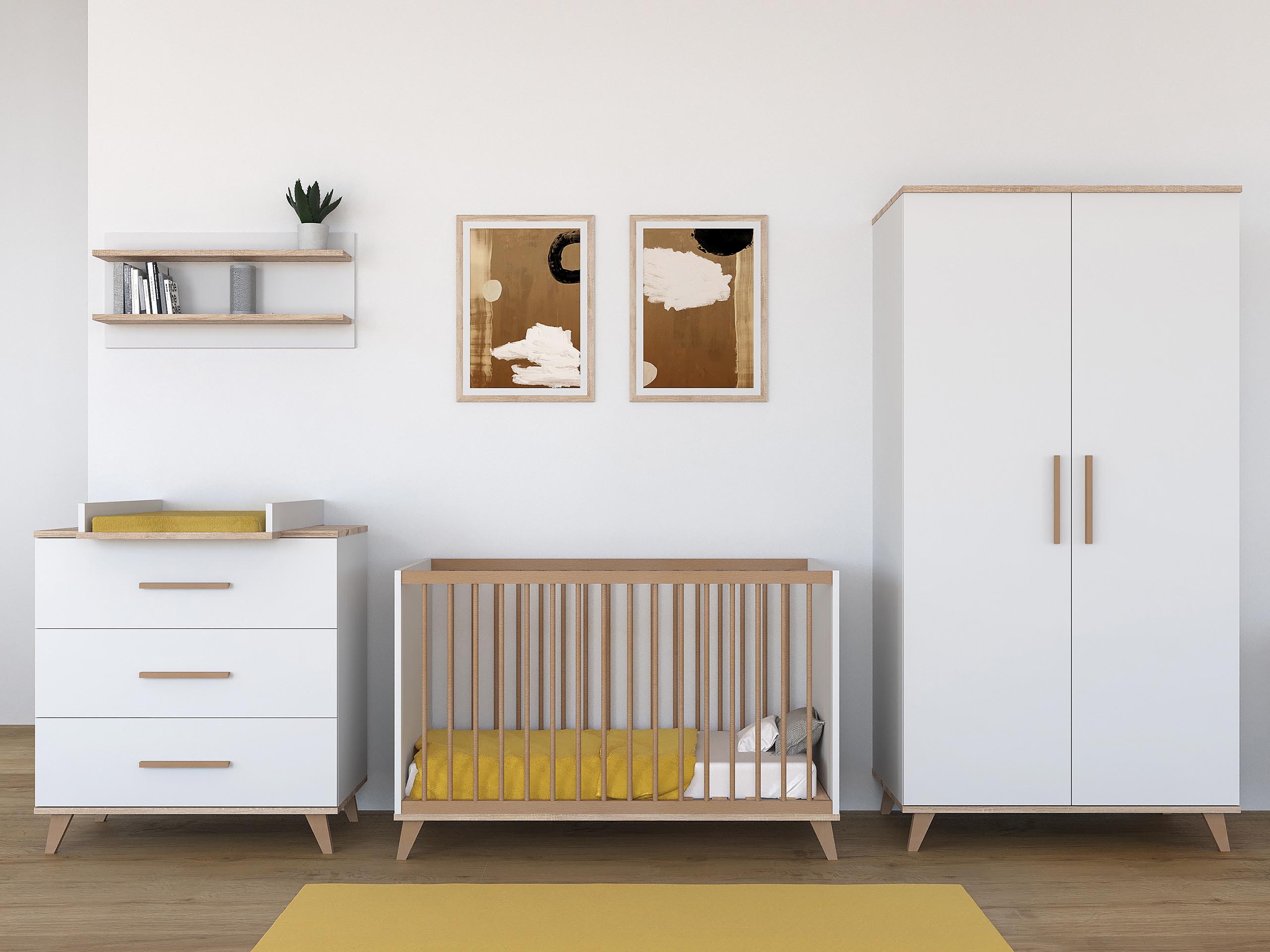Cuna 120x60 Flip White & Oak - Imagen 4