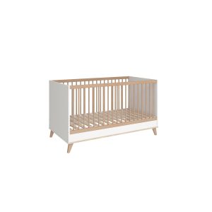 Cuna 140x70 Flip White & Oak