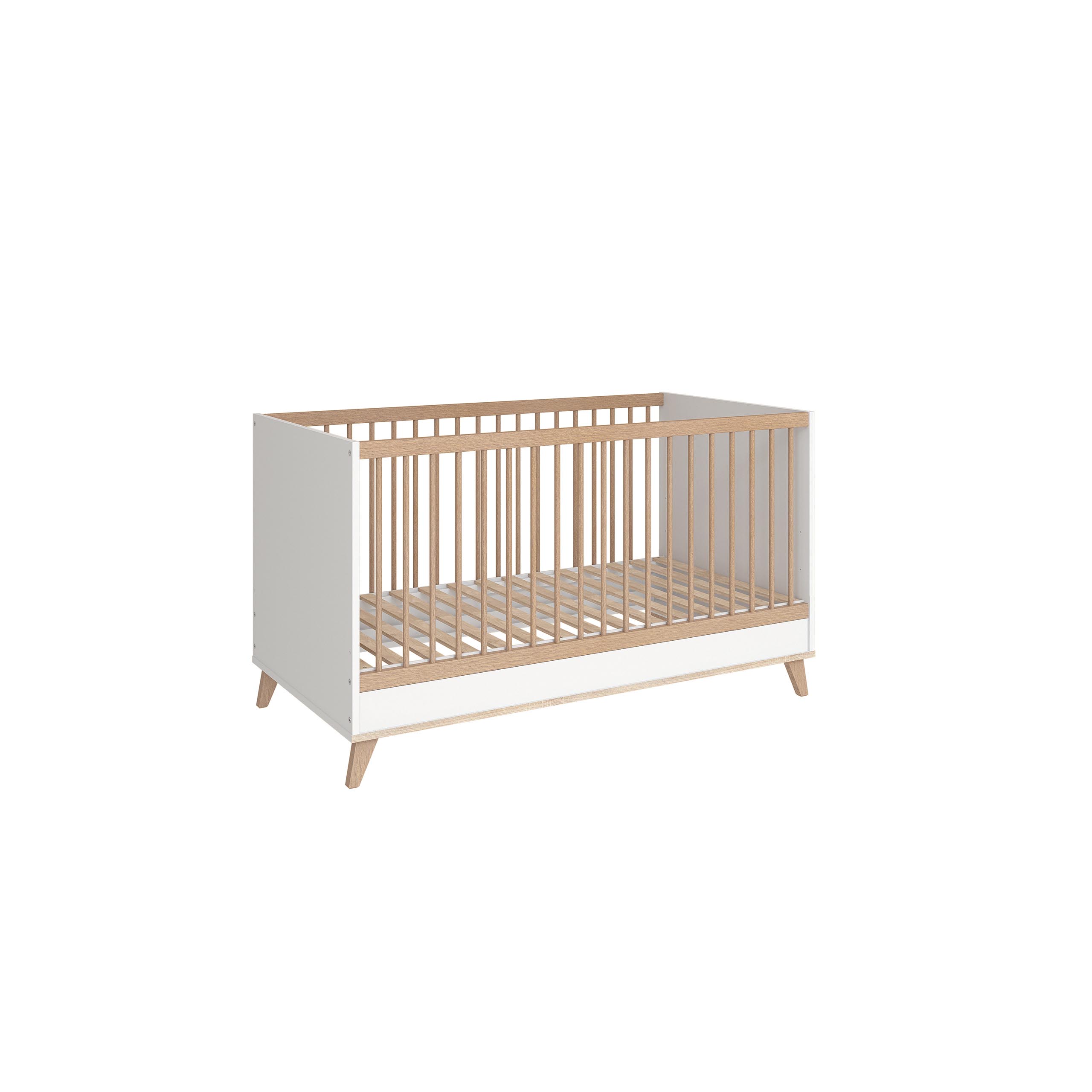 Cuna 140x70 Flip White & Oak