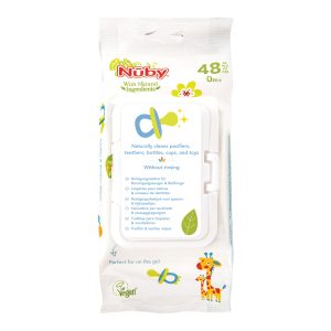 Nuby Toallitas limpiadoras Chupete. 48 wipes. 0 +