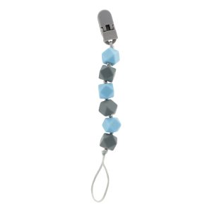 Nuby Pinza Colgador Chupete silicona Azul.0m+