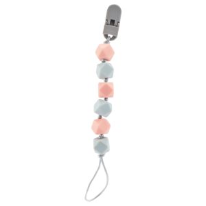 Nuby Pinza Colgador Chupete silicona Rosa.0m+