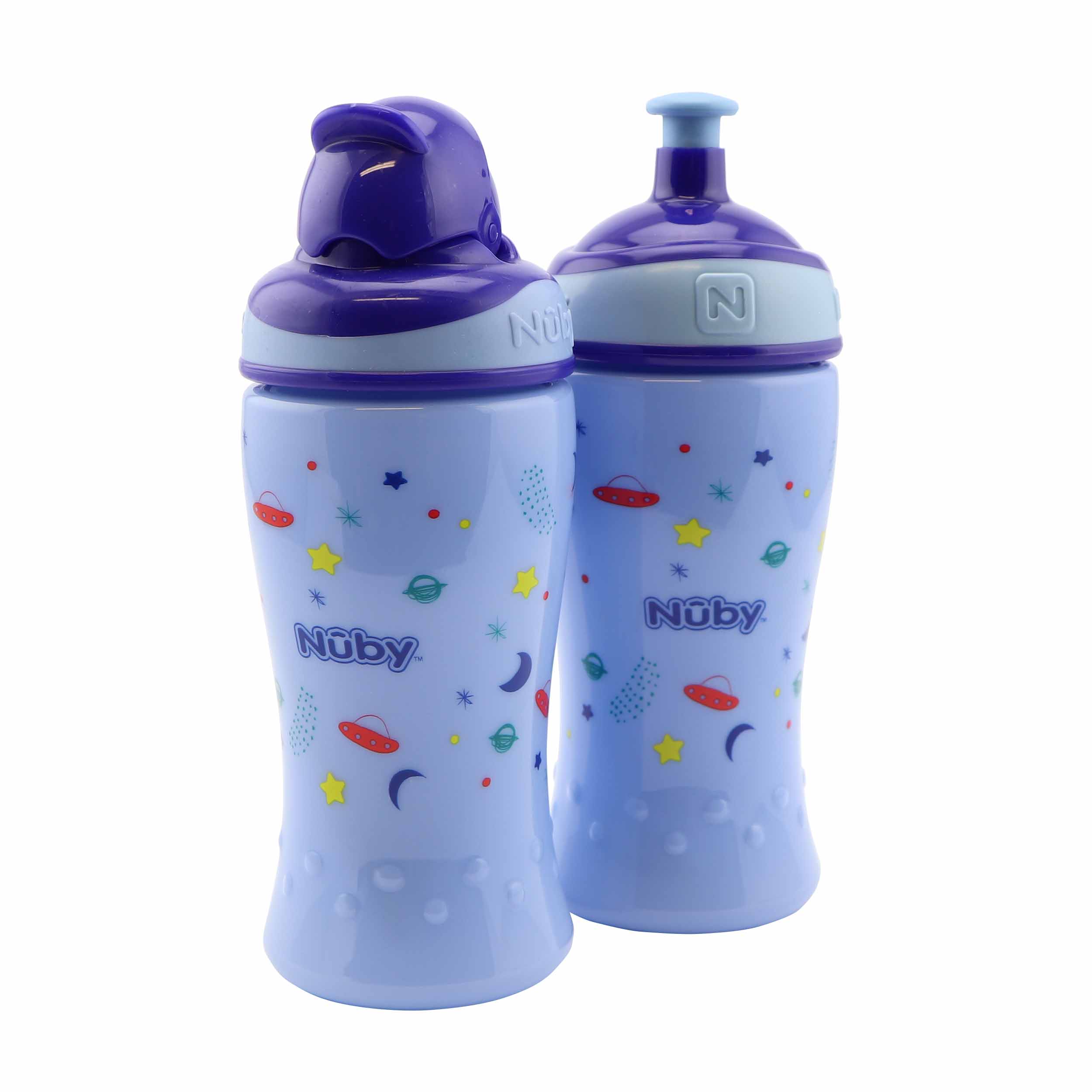 Nuby Botella preescolar dispensador azul flip-it-pack 2 - Imagen 3
