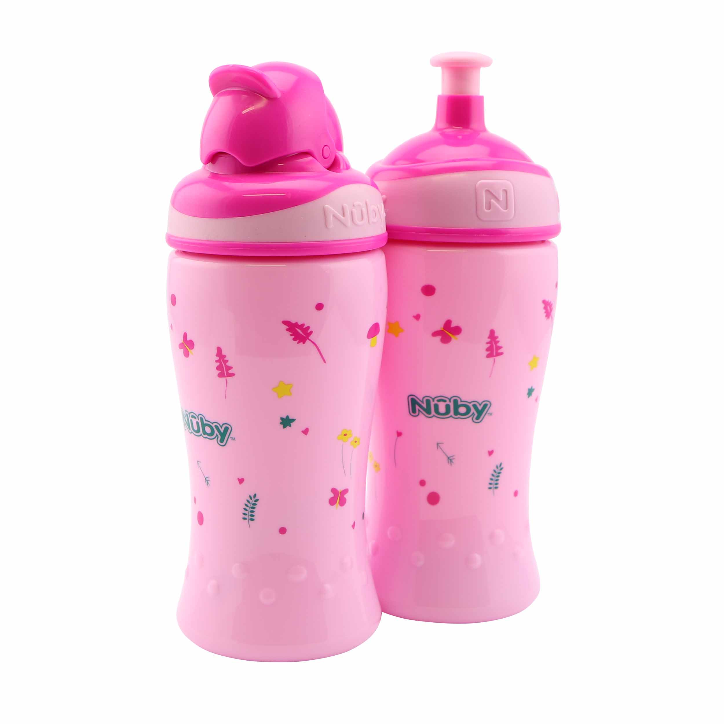 Nuby Botella preescolar dispensador Rosa flip-it-pack 2 - Imagen 3