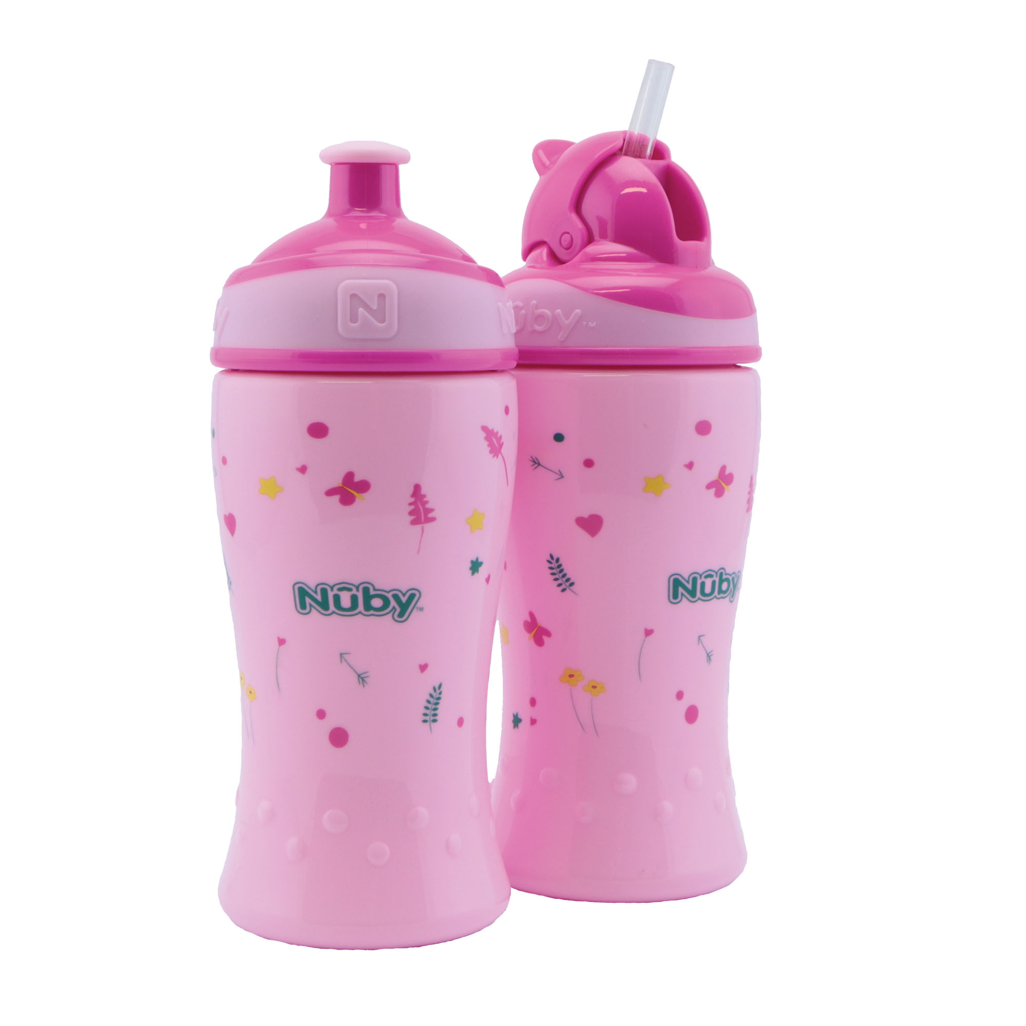 Nuby Botella preescolar dispensador Rosa flip-it-pack 2