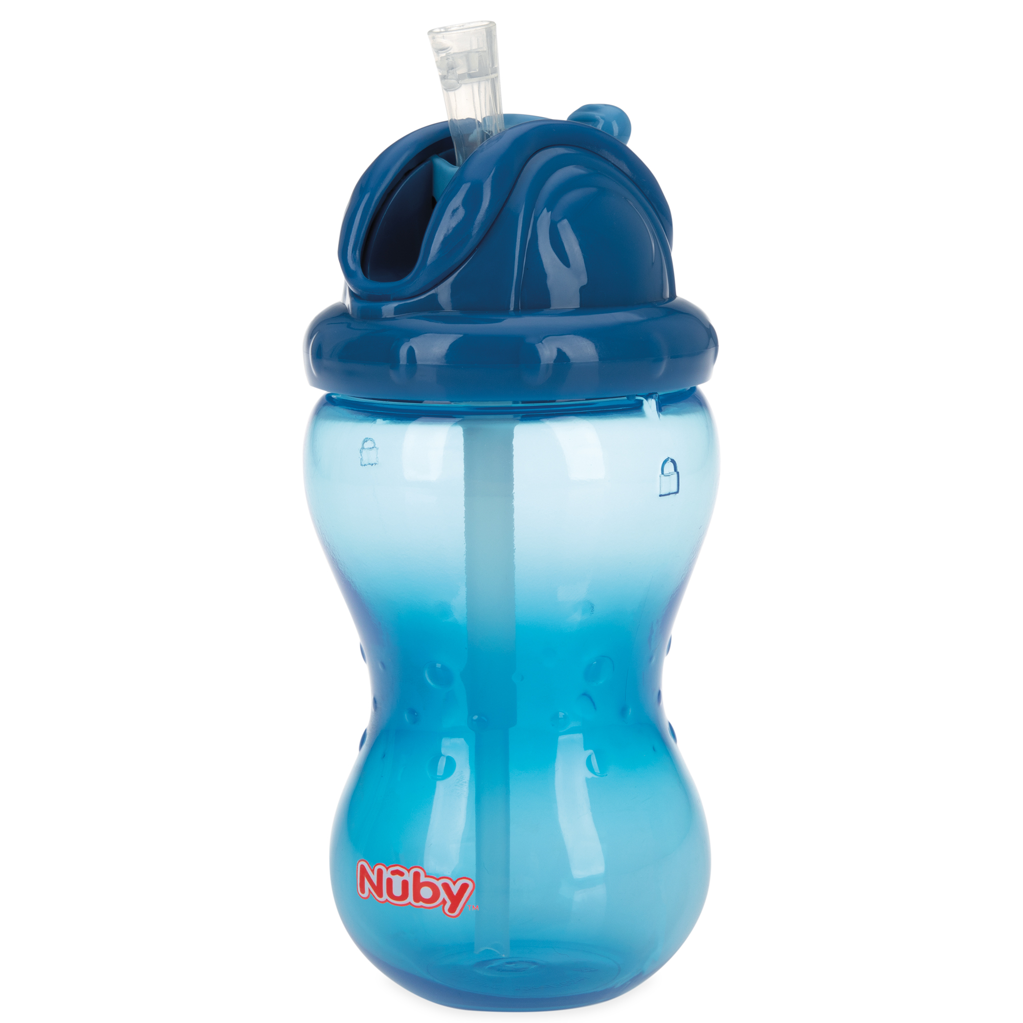 Nuby Botella-Vaso Flip-it Azul. 360 ml.12m+ - Imagen 2