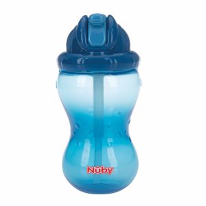 Nuby Botella-Vaso Flip-it Azul. 360 ml.12m+