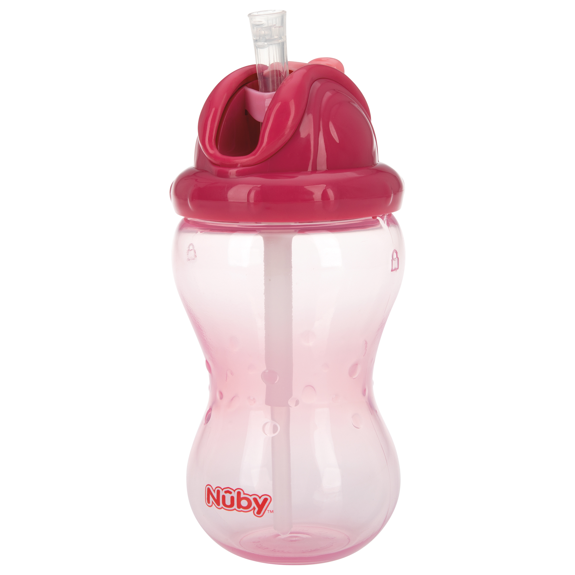 Nuby Botella-Vaso Flip-it Rosa. 360 ml.12m+ - Imagen 2