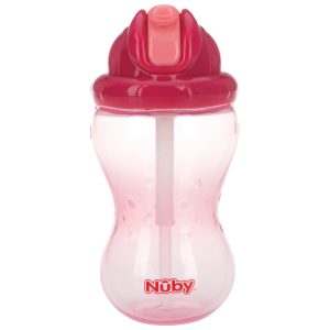 Nuby Botella-Vaso Flip-it Rosa. 360 ml.12m+