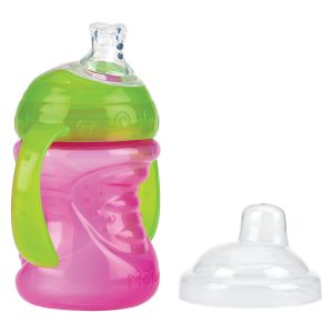 Nuby Taza Asas azul 240ml.6m+