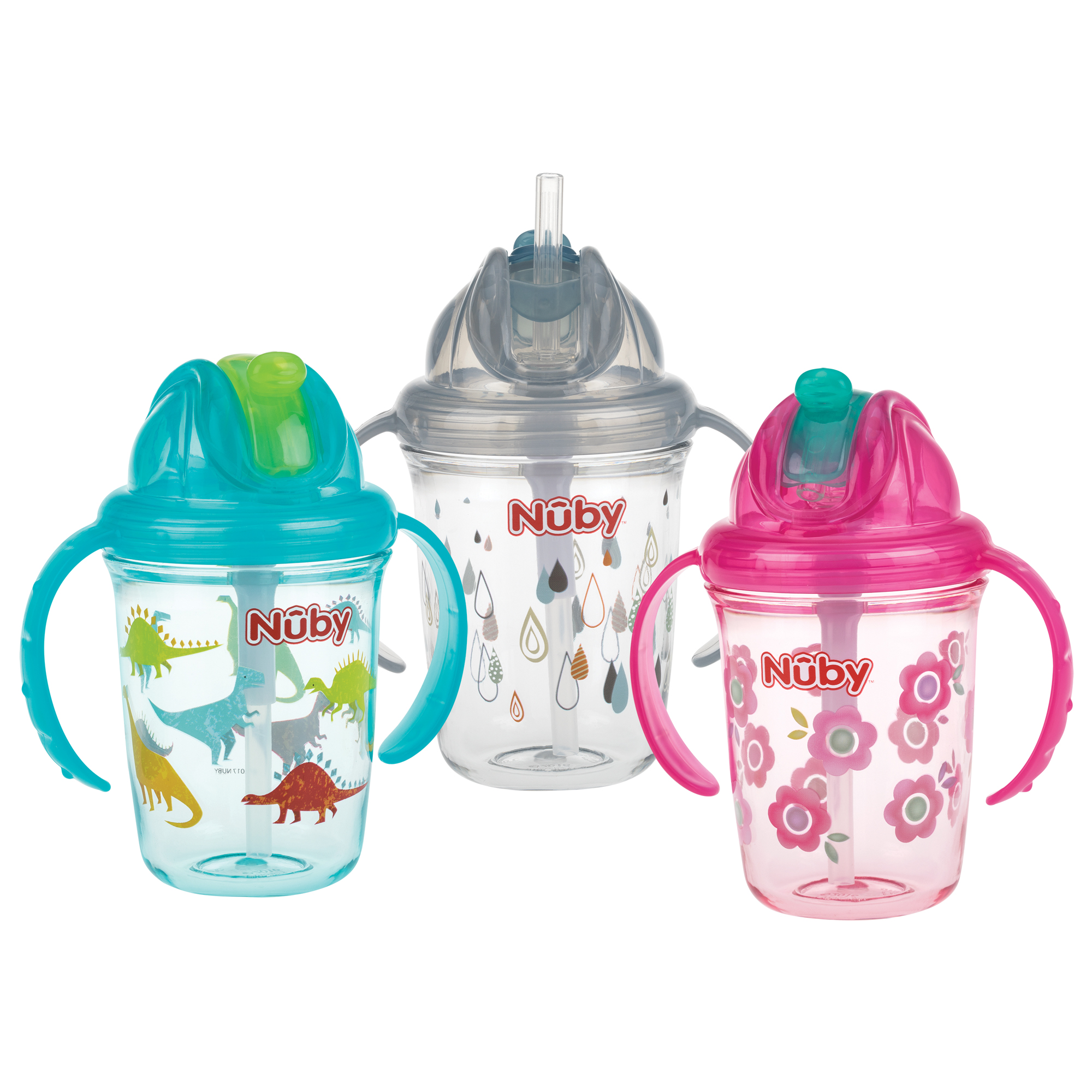 Nuby Copas con abrazadera Flip-it Gris. 240ml. 12m+ - Imagen 6