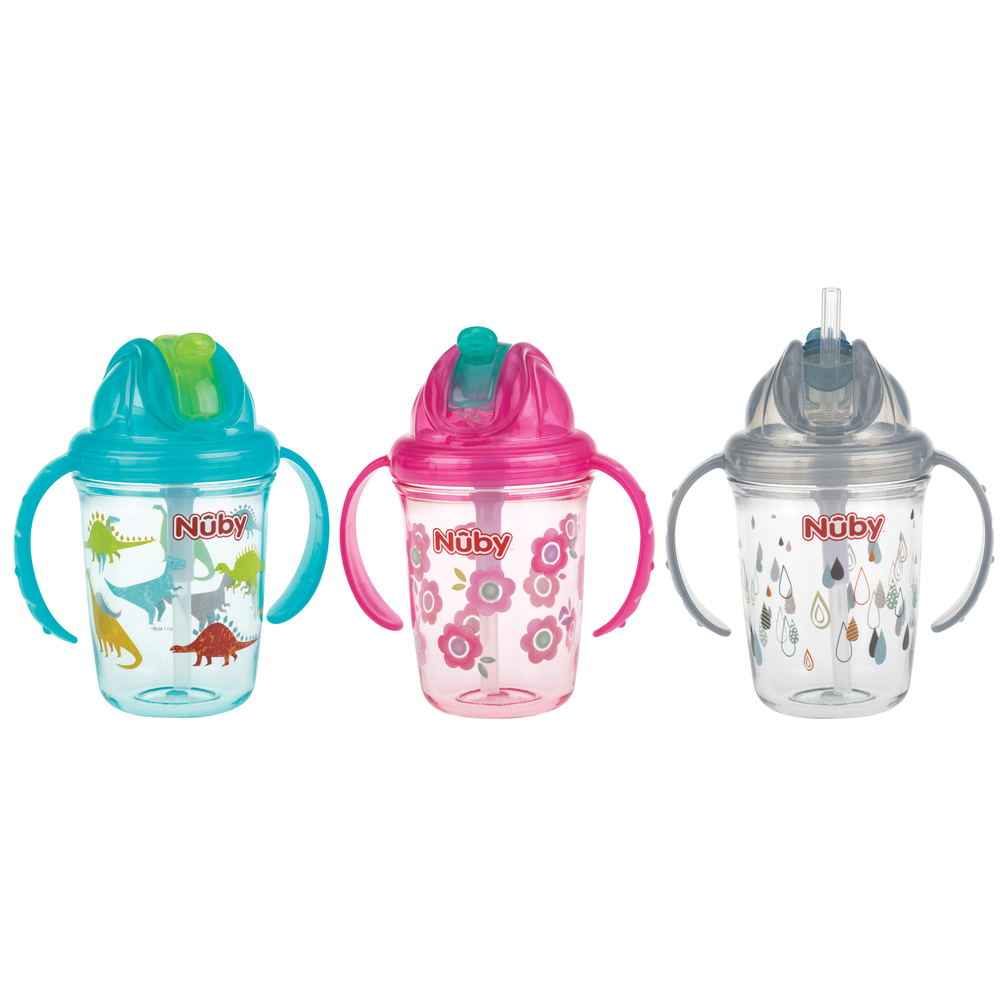 Nuby Copas con abrazadera Flip-it Gris. 240ml. 12m+ - Imagen 7